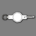 Key Clip W/ Key Ring & Nonagon Key Tag